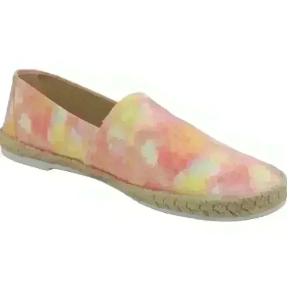 Pink and Yellow‎ Tie Dye Espadrille Flat