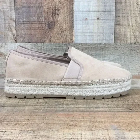 Circus Sam Edelman Cora Loafers Womens 9.5M Cream Espadrille Platform‎ Slip On