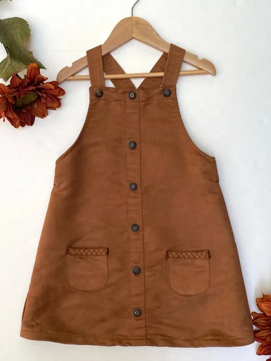 Gymboree Girls ‘County Fair’ Faux Suede Brown Western Jumper Size 5T