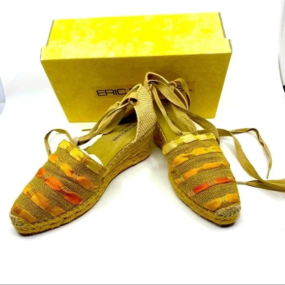 Espadrilles US 7 EU 37 Eric Michael Valencia‎ wedges Vintage Boho Vacay Vibes