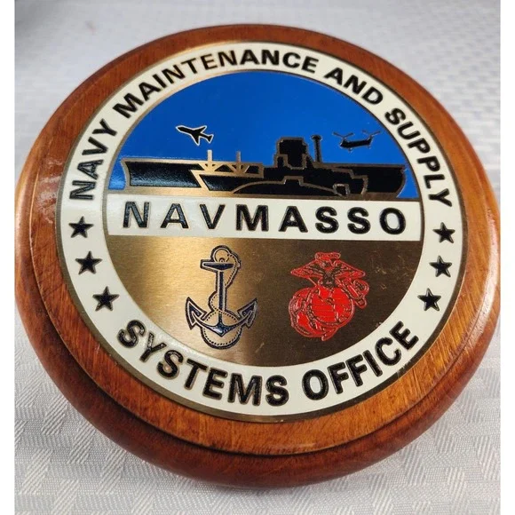 US Navy USN Maintenance & Supply Systems Command  NAVMASSO Plaque Sign Vintage