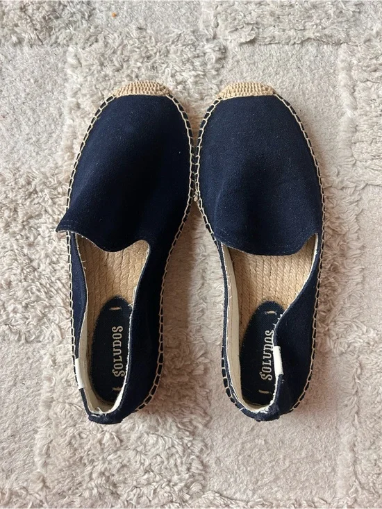 Soludos Navy Suede Espadrille Slip-Ons Women’s 8.5