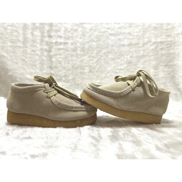 Vintage Willits Yorkie Kids 12 M Tan Suede Wallabee Moccasin Boots Streetwear‎