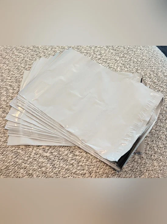 25 White Poly Mailers 10” x 13”