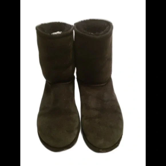 UGG Black Suede Sheepskin Lining Boot SN 5251 Shoes Size 4