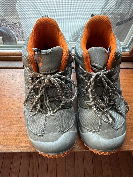 Merrell Kids Gray and Orange Hiking Boots