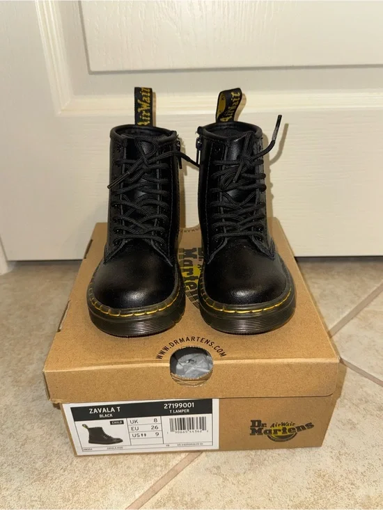 Dr. Martens Kids' Zavala Combat Lace Up Boot