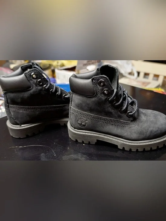 Toddler Timberland 6-Inch Premium Waterproof Boots Black Nubuck