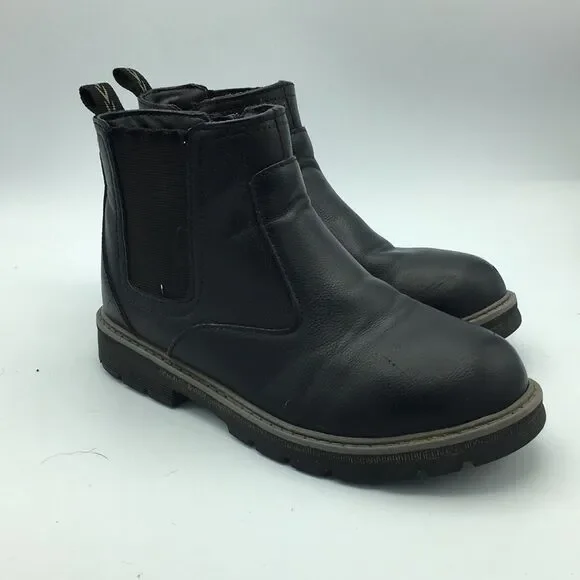 wonder nation Black Chelsea Ankle Boots Stretch Youth size 3 Unisex
