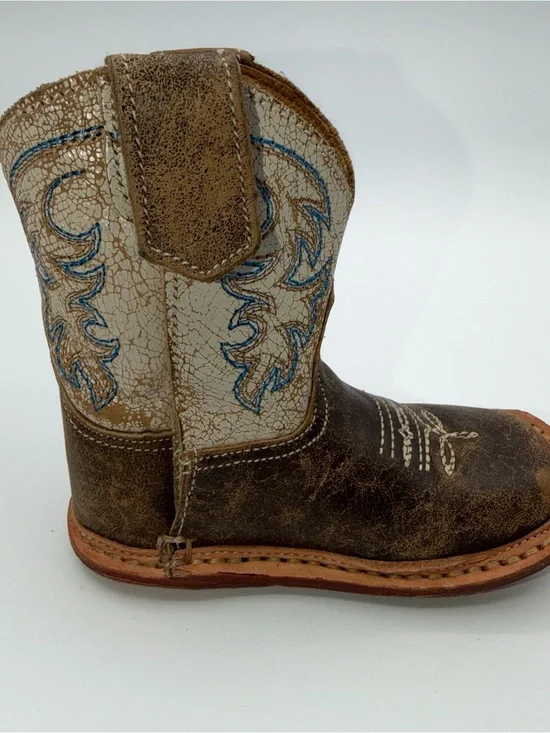 Roper Cowbabies Parker Boots Infants/Toddlers Size 3 Brown Leather Foot