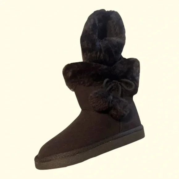 Toddler girls fuzzy boots size 8