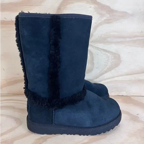 UGG - Hadley II Tall Waterproof- Boots - Black - Little Girl's - 1 -S/N 1106835K