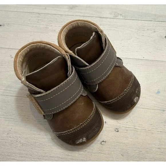 See Kai run kids sawyer boys brown boots‎ toddler size 4