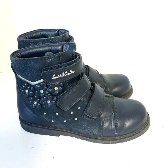 Girl’s Sursil-Ortho‎ Orthopedic Boots sz 34 US 2.5 Flat Feet Prevention Leather