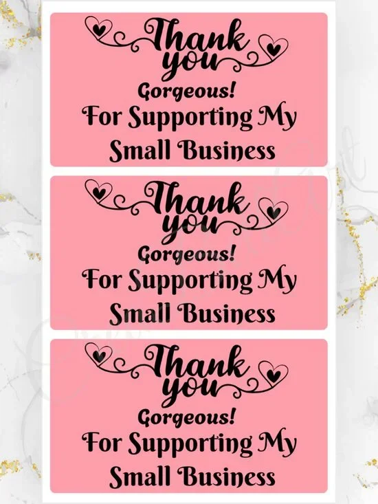 100 Thank You Stickers for Packaging | Small Business Labels