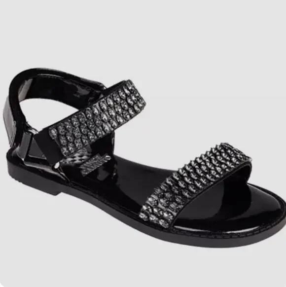 Vince Camuto Rhinestone Jelly Sandals SZ 4