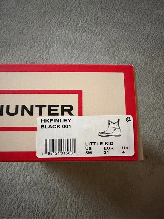 Hunter Kids Black Boots (Little Kid)