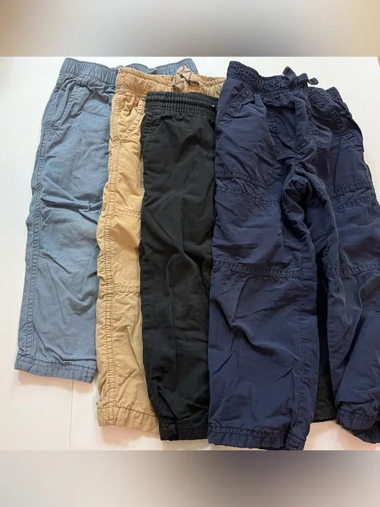 Boys 3T Mixed Color Casual Pants Lot - Blue, Navy, Black, Tan
