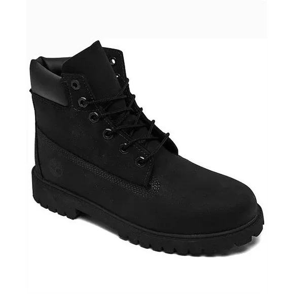 Timberland 6 Inch Premium Waterproof Boots Kids Size 1 Black Nubuck Streetwear‎