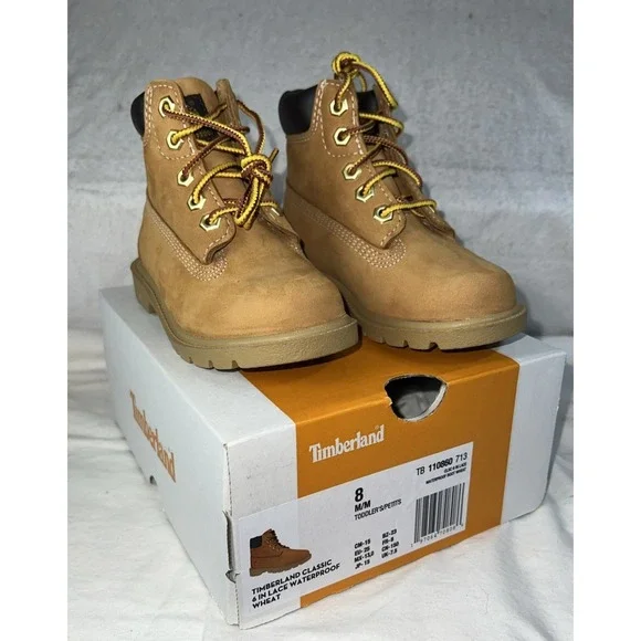 Timberland Toddler‎ Timberland Classic 6-Inch Waterproof Boot, Wheat Nubuck, 8