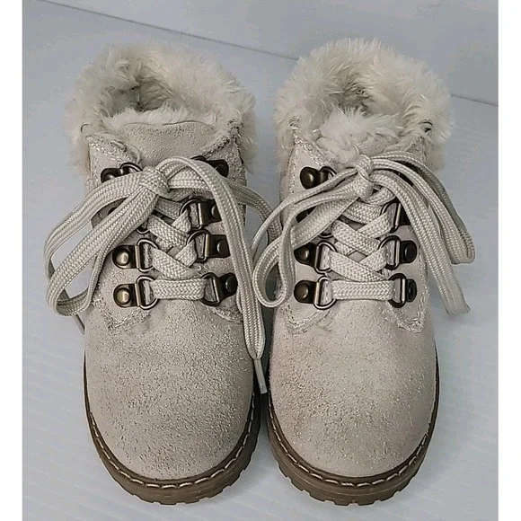 Polo Ralph Lauren Burnley Fleece Lined‎ Toddler Size 9 Lace Up Boot Tan Suede
