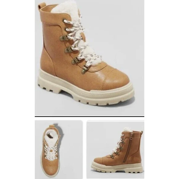 Art Class Girls Youth 1 Fuzzy Fall Boot Tan