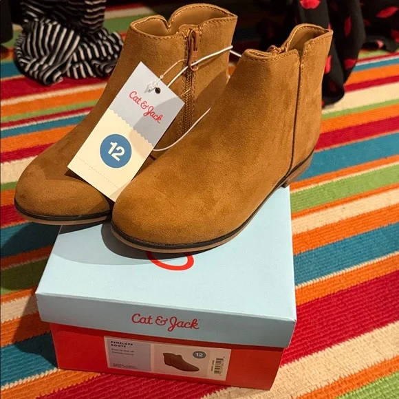 Cat & Jack Tan Girls Ankle Boots