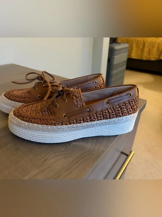 Anthropologie x Dolce Vita Woven Platform Espadrille Loafers