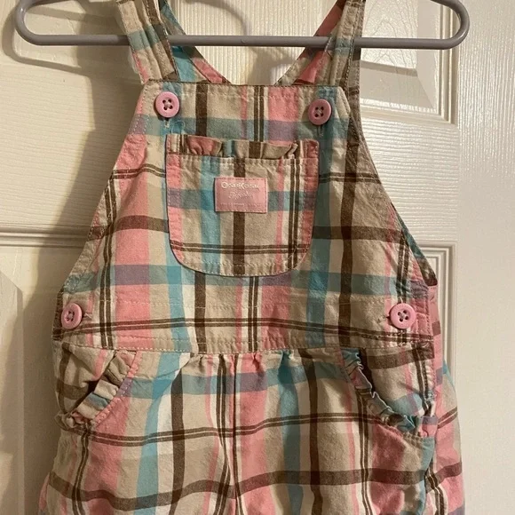 Plaid Oshkosh B’Gosh Overalls