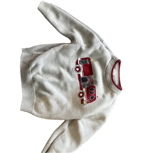 Y2K Toddler fire truck sweater