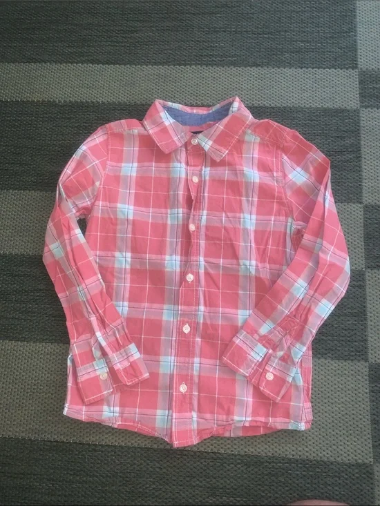 OshKosh B'gosh Pink Plaid Button-Down Shirt
