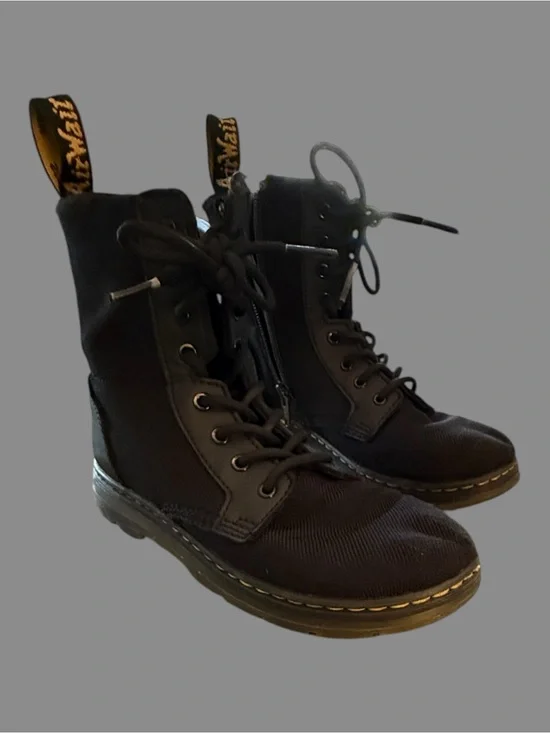 Dr. Martens Black Lace-Up Kids Combat Boots