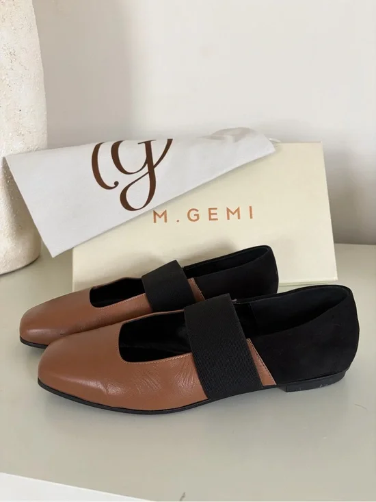 M. Gemi women’s Two-Tone Brown & Black ballerina flats size 37
