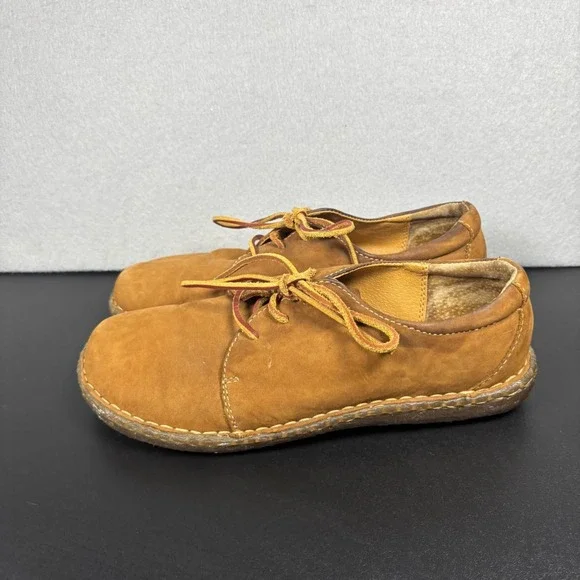 Canyon River Blues Hana Brown Tan Leather Lace Up Loafers Womens 9M Casual Shoes