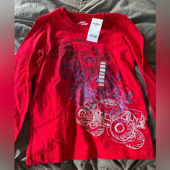 Boy’s long sleeve truck shirt