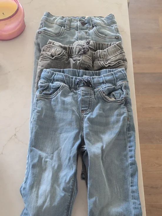 Kids Elastic-Waist Denim Jogger Pants - Light Blue