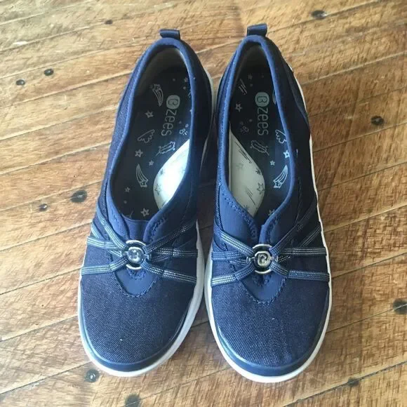 B Zees Emory foam slip on ortho stretchy comfortable shoes