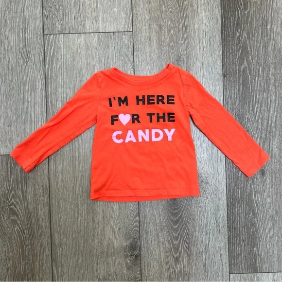OSHKOSH LONG SLEEVE HALLOWEEN SHIRT ORANGE 2T