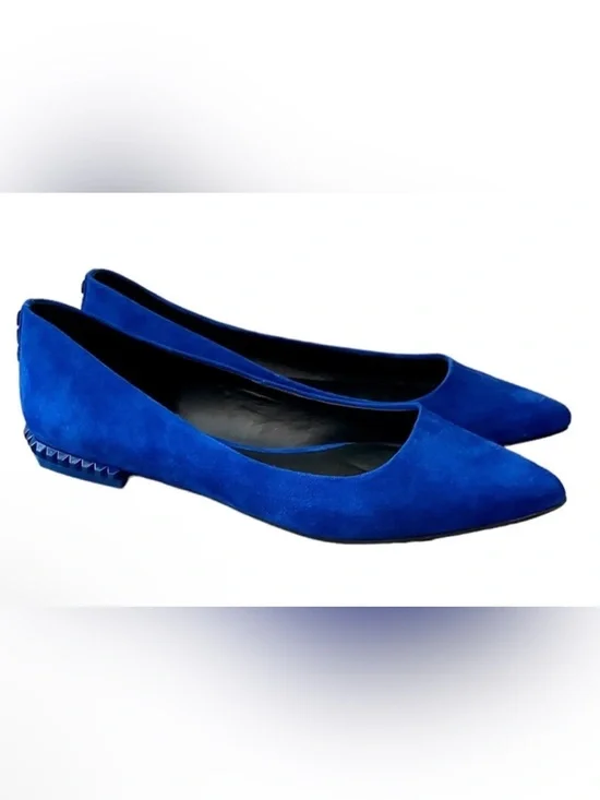 Rebecca Minkoff Fallon Blue Suede Ballet Flats - Women's Slip-On size 7