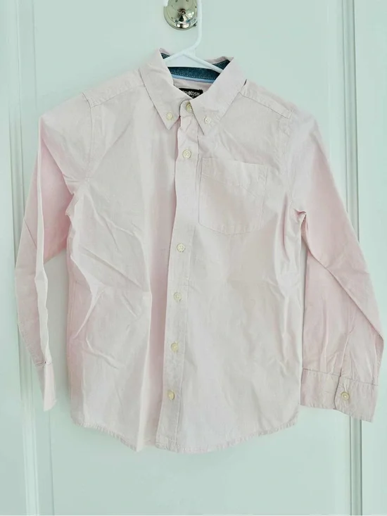 Oshkosh Boys Light Pink Button-Down Shirt - size