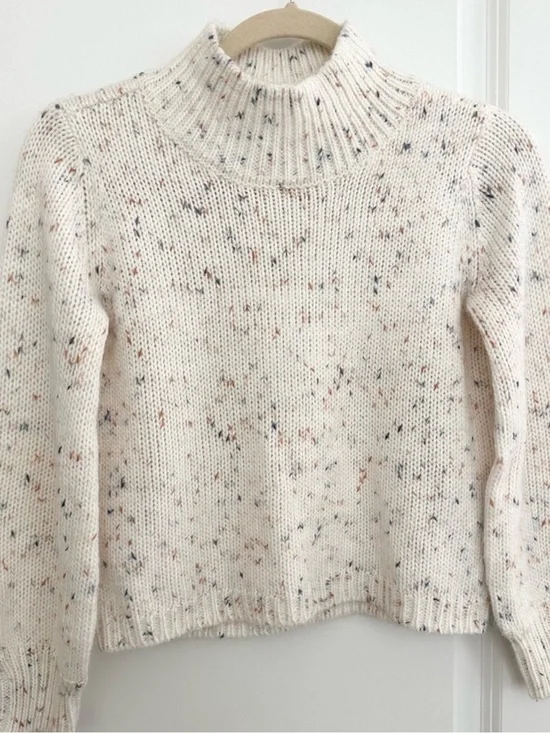 Girls OshKosh B'gosh Cream Confetti Speckled Knit Mockneck Sweater