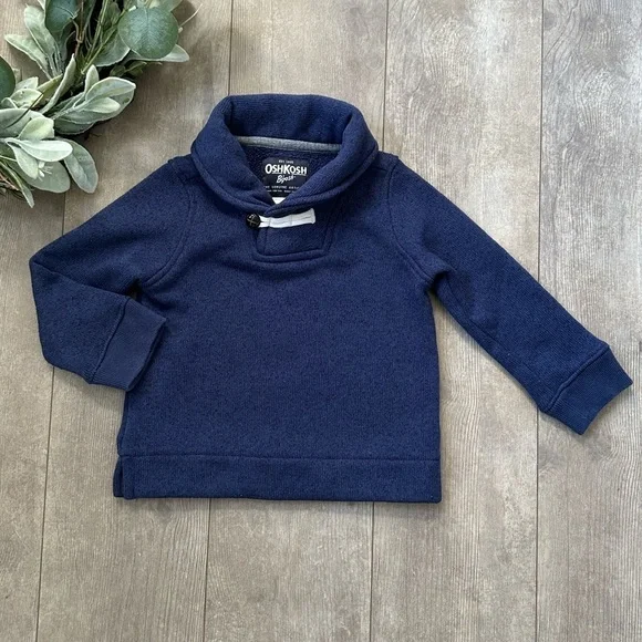 OshKosh B'gosh Toddler Boy Navy Blue Pullover Sweater