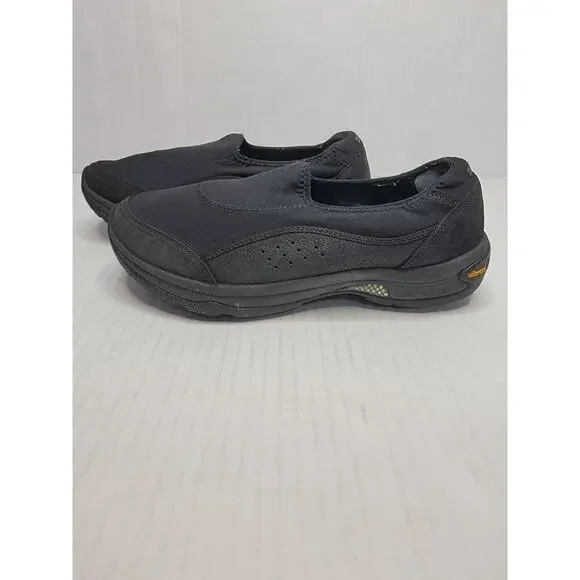 Abeo Aero Alya Slip On Shoes Womens 8.5 Comfort Loafers Textile Leather Black
