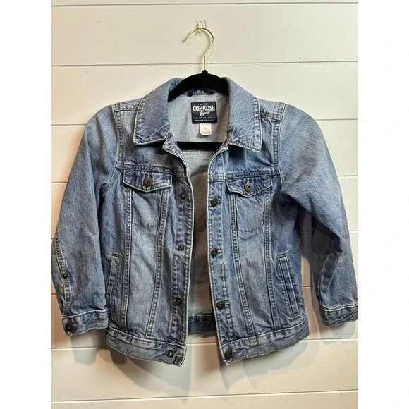 Oshkosh Childrens Size 8 Snap Front Denim‎ Jean Jacket