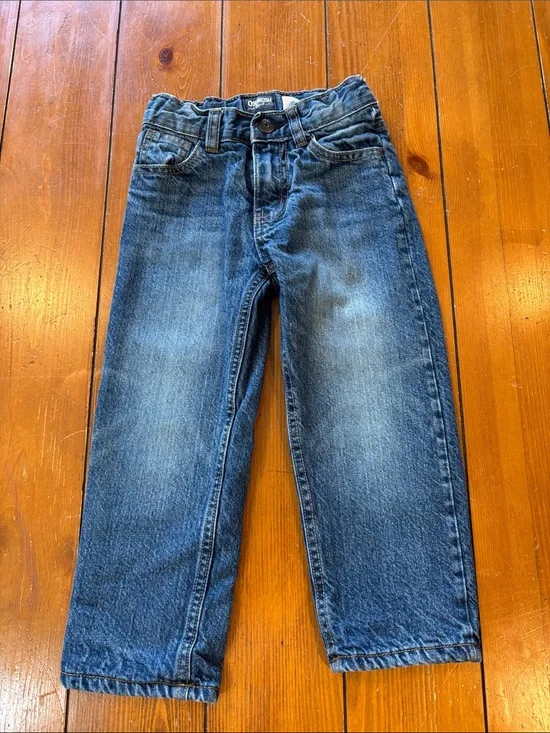 OshKosh B'gosh Boys Blue Denim Lined Jeans Size 3T GUC