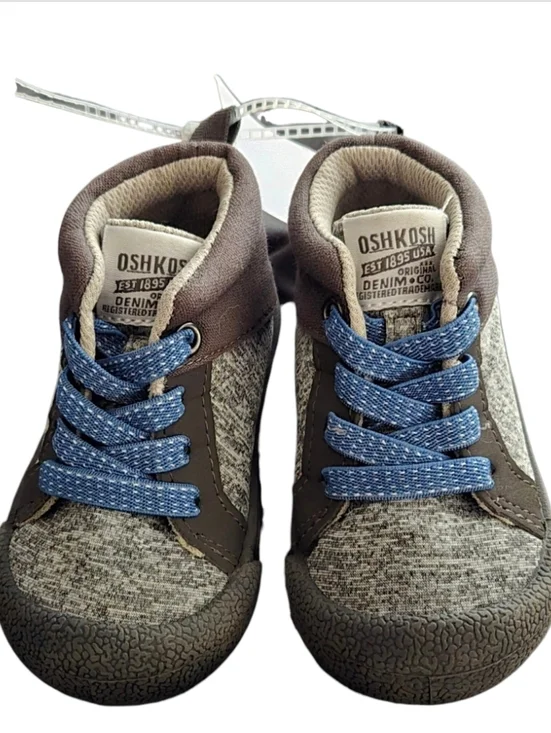 OSHKOSH B'Gosh Toddler Boys Textile Salva Grey Blue Shoes Sneakers Size 5