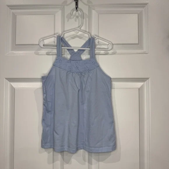 OshKosh B'gosh Girls‎ Light Blue Eyelet Racerback Tank Top Size 7