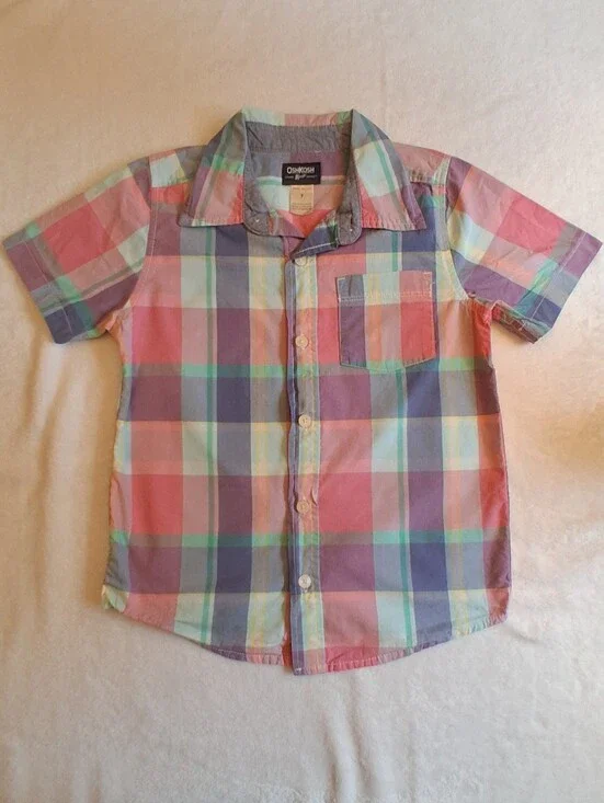 2 Pack- OshKosh B'gosh Plaid Tshirts