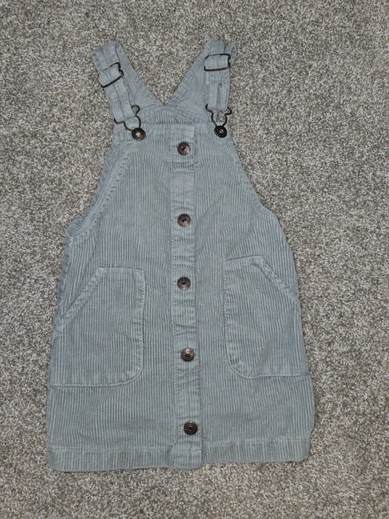 OshKosh B'gosh Light Sage Corduroy Pinafore Dress