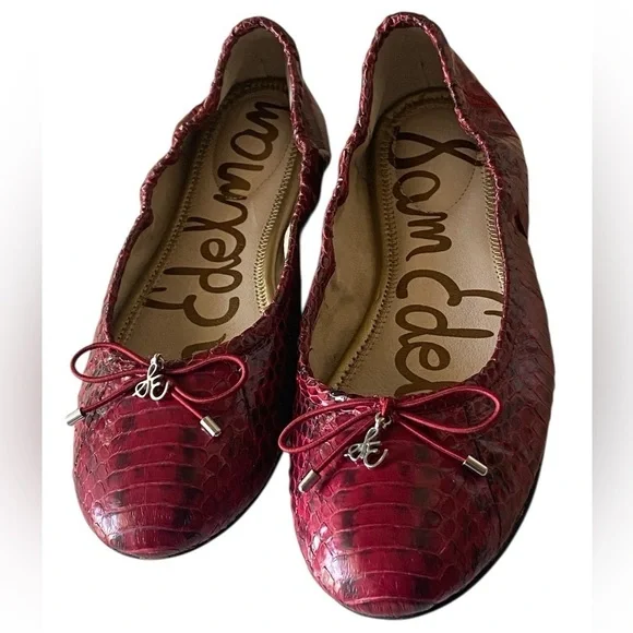 Sam Edelman Snakeskin Flexible Ballet FELICIA 1/4” Flat Heel Women’s Size 6M